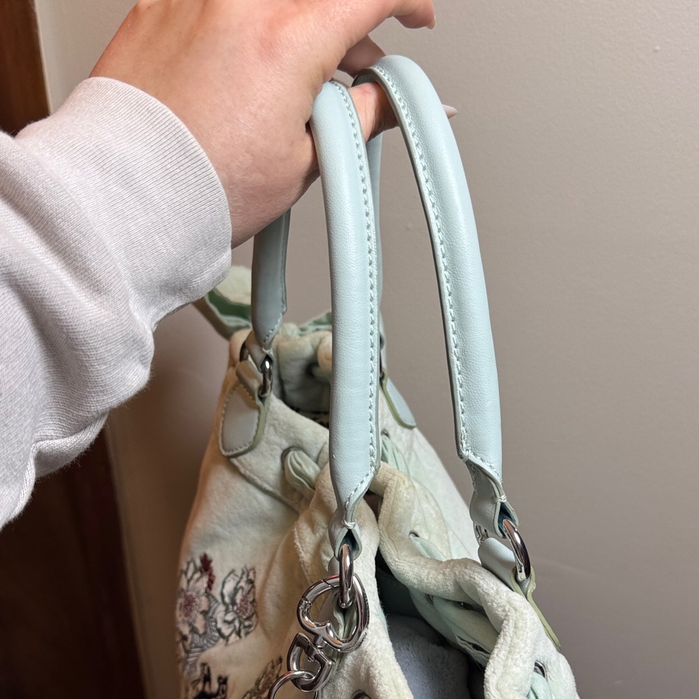 Vintage Juicy Couture Pastel Blue with Floral Embroidery - Picture 6 of 13